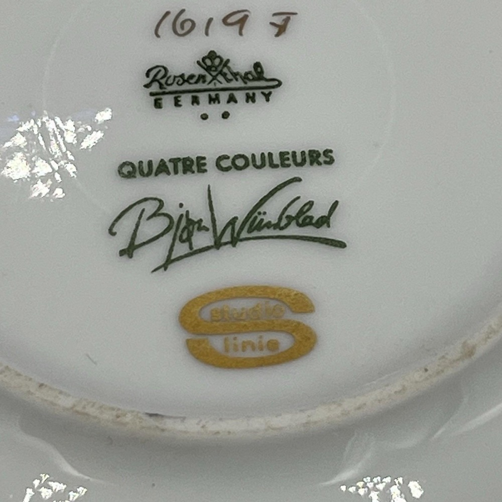 Rosenthal Studio Line Quatre Coleurs Butter Pat Vintage Germany Gold Center Dots - Picture 5 of 12